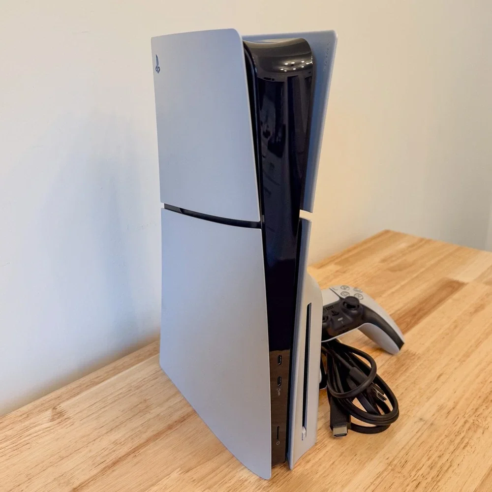 Sony PlayStation 5 PS5 Slim Disc Edition 1TB Console White DualSense Controller